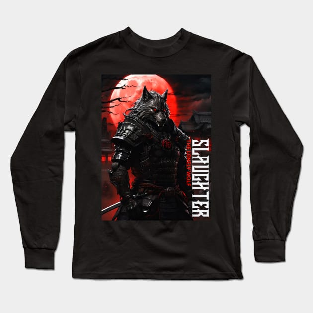 Slaughter The Lonely Wolf Long Sleeve T-Shirt by UB design